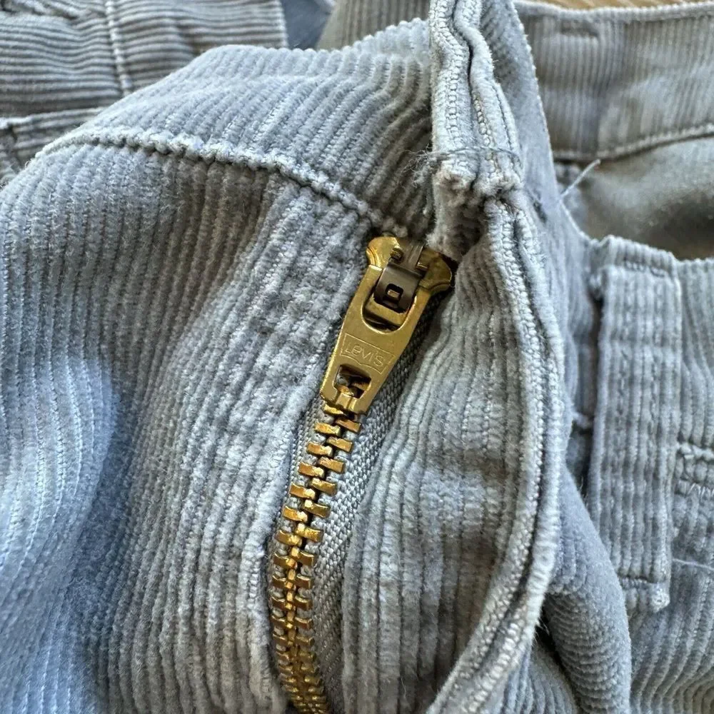 Vintage Levi's 515 Corduroy Jeans Mens 34‎ x 33 Gray USA Made 90s Cords
